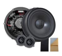 Option Haut-parleurs compatibles avec VW ID.7 (1ère génération, à partir de 2023, système audio standard) - 100 % Plug & Play - Système frontal de haut-parleur de 18 cm avec tweeter en tissu de 25 mm