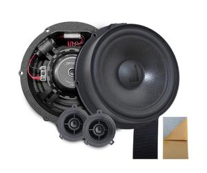 Option Haut-parleurs compatibles avec VW ID.7 (1ère génération, à partir de 2023, système audio standard) - 100 % Plug & Play - Système frontal de haut-parleur de 18 cm avec tweeter en tissu de 25 mm
