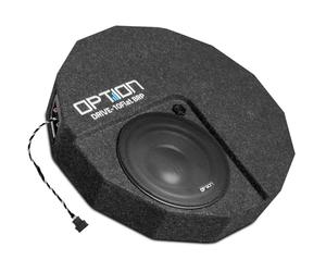 Option Kit caisson de basses compatible avec VW Golf 7 (compatible avec système audio DynAudio départ usine) DRIVE10FLAT-BRP-D2 Caisson de basses à roue de secours Plug & Play Montage Plug & Play