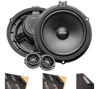 Option Kit de haut-parleurs compatibles avec Ford Focus IV (4ème génération, à partir de l'année de construction 2018) avec isolation - 100 % Plug & Play - Haut-parleur avant 165 mm avec tweeter en