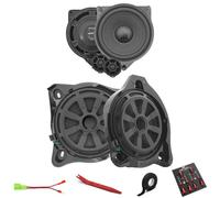 Option Kit de haut-parleurs compatibles avec Mercedes Classe C W205 (avec système audio standard d'usine en usine) - Haut-parleurs avant et caisson de basses 100 % Plug & Play avec accessoires