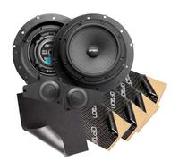 Option Kit de haut-parleurs de 16 cm compatible avec VW T5/T6 Transporter, camping-car, camping-car avec isolation - Système avant 2 voies avec tweeter de 20 mm, 55 WRMS, 3 ohms, haute efficacité 88