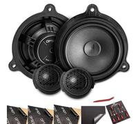 Option Kit d'enceintes compatibles avec Mercedes Citan/Classe T (type W420, à partir de 2021) avec outils et isolation - 100 % Plug & Play - Haut-parleur composite 165 mm avec tweeter à dôme en soie