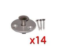 Option piton douille collerette pour plage bois x14