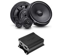 Option Système audio V1 compatible avec VW Caddy V (année de construction à partir de 2020, système audio standard) | Pack son Plug & Play avec amplificateur 2 canaux et haut-parleurs avant avec