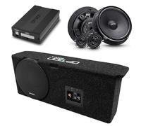 Option Système de son compatible avec Cupra Born (2ème génération, à partir de 2024, système audio standard) - Kit 100 % Plug & Play avec amplificateur DSP 6 canaux et caisson de basses Rock-4
