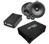 Option Système de son DSP V1 compatible avec Ford Kuga 3 (pré-facelift, année de construction 2020-2024, avec radio Sync3) - 100 % Plug & Play avec amplificateur DSP, haut-parleur avant et subwoofer