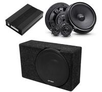 Option Système de son V2 compatible avec VW ID.Buzz (1ère génération, à partir de 2022) - Amplificateur DSP 6 canaux 100 % Plug & Play et caisson de basses Rock-3 pour dessous du siège passager et