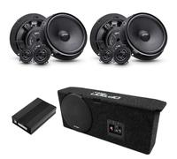 Option Système de son V3 compatible avec Skoda Elroq (1ère génération, type NY, à partir de 2024, système audio standard) - Amplificateur DSP 6 canaux 100 % Plug & Play, caisson de basses Rock-4 et