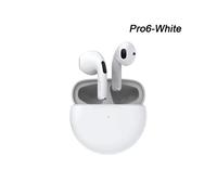 (Options blanc) Pro 6 TWS sans fil Bluetooth écouteurs casque Mini Fone écouteur stéréo Sport casque