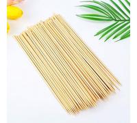Options de 100/80/50/40/20 pièces de brochettes en bambou de 15 cm/20 cm/25 cm/30 cm, bâtons pour bouquets de fleurs, pics à encas, idéaux pour griller des viandes et légumes, convenant pour le campin
