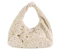 Options de plage tissées Hollow pour femmes pour filles Bohême Plage Aisselles pour sac à main en tricot de dentelle pour les voyages d'été, beige, 270.00x150.00x10.00mm/10.63x5.91x3.94inch