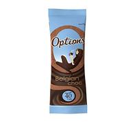 Options Lot de 100 sachets de chocolat belge à faible teneur en calories - Pour maison, restaurant, buffet, bar, café