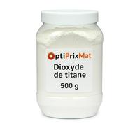 OptiPrixMat Dioxyde de titane I Blanc titane I Blanc oxyde I Pigments blancs pour colorer les peintures, plastiques, béton, chape, plâtre, résine époxy I 500g