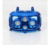 Optique Avant One Pour Scooter Mbk 50 Spirit 2004 Chrome Bleu Neuf