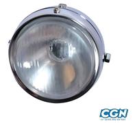 Optique avant rond chromé pour mobylette mbk 51 Ã˜ 140mm