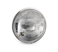 Optique de phare H4 avec veilleuse et cerclage alu pour 2cv