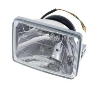 Optique de phare moto H4 130 x 90mm, verre clair 12V 60