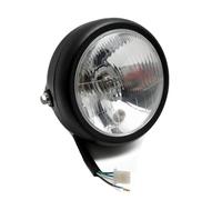 Optique Moto LED Phare Avant Halogène Rétro avec Grille Métallique 35W Kit De Masque Support pour Moto Phare Avant(2)