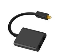 optique numérique Câble Audio Adaptateur Séparateur Audio Optique Toslink Numérique à Deux Ports 1 en 2 sur Noir