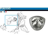 Optique Phare Avant Complet d' Origine PIAGGIO LIBERTY 125 Fly 125