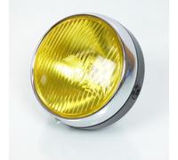 Optique Phare Avant Jaune Rond Ø140mm Métal Noir Guia Pour Mobylette Peugeot 103