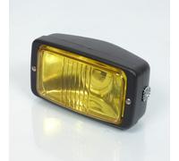 Optique Phare Avant Rectangulaire Noir Vitre Jaune Guia Pour Mobylette Mbk 51