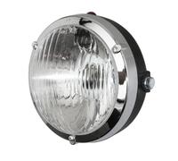 Optique phare avant rond 125mm noir et chromé pour mobylette Peugeot 103