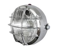 Optique Phare Avant Tout Chromé Avec Grille + Témoin Pour Mobylette Mbk 51 125mm