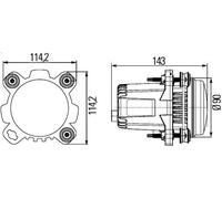 Optique, projecteur principal HELLA 1BL 012 488-001