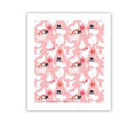 Opto Design Torchon à vaisselle Moomin Celebration 17x14.5 cm Blanc-rose