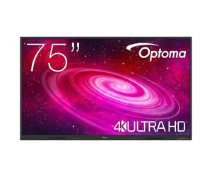Optoma 1751rk Tableau Blanc Interactif 75" 3840 X 2160 Écran Tactile Noir Hdmi