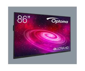 OPTOMA 1861RK ENI 86p 4K UHD 3840 x 2160 multitouch 40pts android/40pts Win 350cd/m2 8Go/64Go 6ms