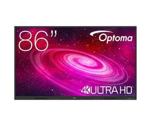 Optoma 1861rk Tableau Blanc Interactif 86" 3840 X 2160 Écran Tactile Noir Hdmi