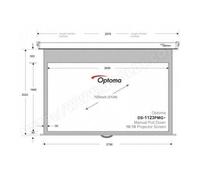 Optoma – Écran de projection manuel – DS-1123PMG+ – 16:10 – 166 x 266 cm