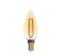 Optonica Ampoule LED E14 C35 4W Verre doré équivalent à 27W - Blanc Chaud 2500K