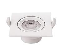 Optonica Plafonnier carré encastrable blanc LED 7W COB éclairage 35W - Blanc Chaud 2700K
