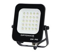 Optonica Projecteur LED 20W Noir Étanche IP65 1800lm 115W Blanc du Jour 6000K