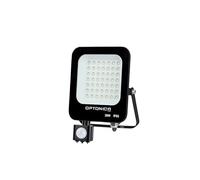 Optonica Projecteur LED avec Detecteur Noir 30W Étanche IP65 2700lm Blanc du Jour 6000K