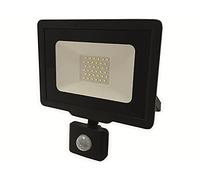 Optonica Projecteur LED Noir 30W (150W) à Détecteur IP65 2400lm - Blanc Naturel 4500K