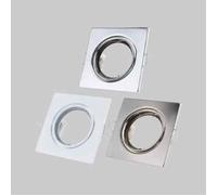 Optonica Support spot encastrable carré orientable Finition Blanche