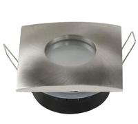 Optonica Support Spot Encastrable Étanche IP65 Fixe GU10/MR16 Carré Satin Nickel Largeur 82mm Max 35W