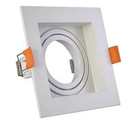 Optonica Support Spot Encastrable Fixe GU10/MR16 Carré Blanc 102x102mm Max 35W