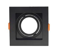 Optonica Support Spot Encastrable Fixe GU10/MR16 Carré Noir 102x102mm Max 35W