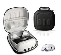 OPTOSLON Q3S Étui de transport rigide pour casque Meta Quest 3/Quest 3S VR, manette tactile, sangle en tissu original et accessoires, idéal pour le voyage et le rangement à la maison avec protection