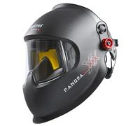Optrel Panoramaxx L Black - Casque de soudage passif avec bandeau IsoFit, protection laser, champ de vision panoramique et True Color View pour une sécurité et un confort optimaux comme casque de