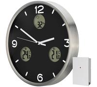 OPTUS MyTime Io NX Horloge murale radio pilotée avec Mesure de Temperature et Humidité - Diamètre 30 cm