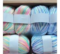 Optxzn 50 G/PC 6 PCS Fil de Coton au Lait teinté Fil mélangé de Polyester Tricot au Crochet pour Pulls, Pantoufles, écharpes tricotés à la Main