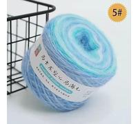 Optxzn 50 g/Rouleau de Fil Mohair Multicolore Arc-en-Ciel dégradé 200 m tissé à la Main, Fil Doux pour Tricoter, Crocheter, Pull
