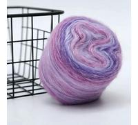 Optxzn 50 g/Rouleau de Fil Mohair Multicolore Arc-en-Ciel dégradé 200 m tissé à la Main, Fil Doux pour Tricoter, Crocheter, Pull